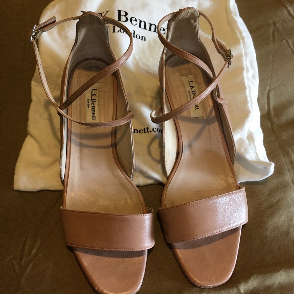 L K Bennet nude sandals worn twice